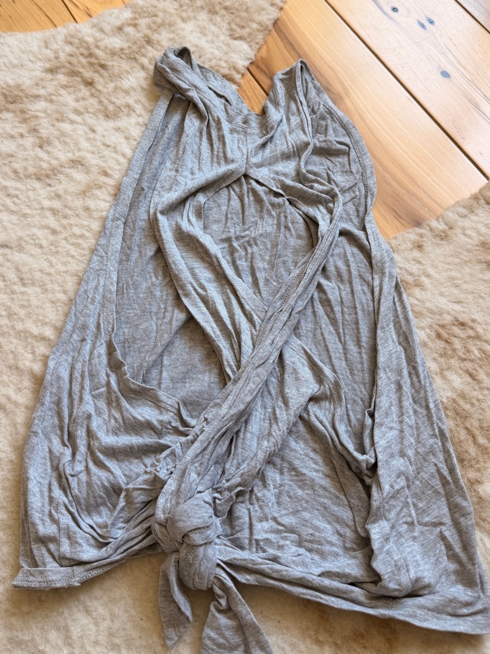 Forever 21 tie back gray tank top xsmall